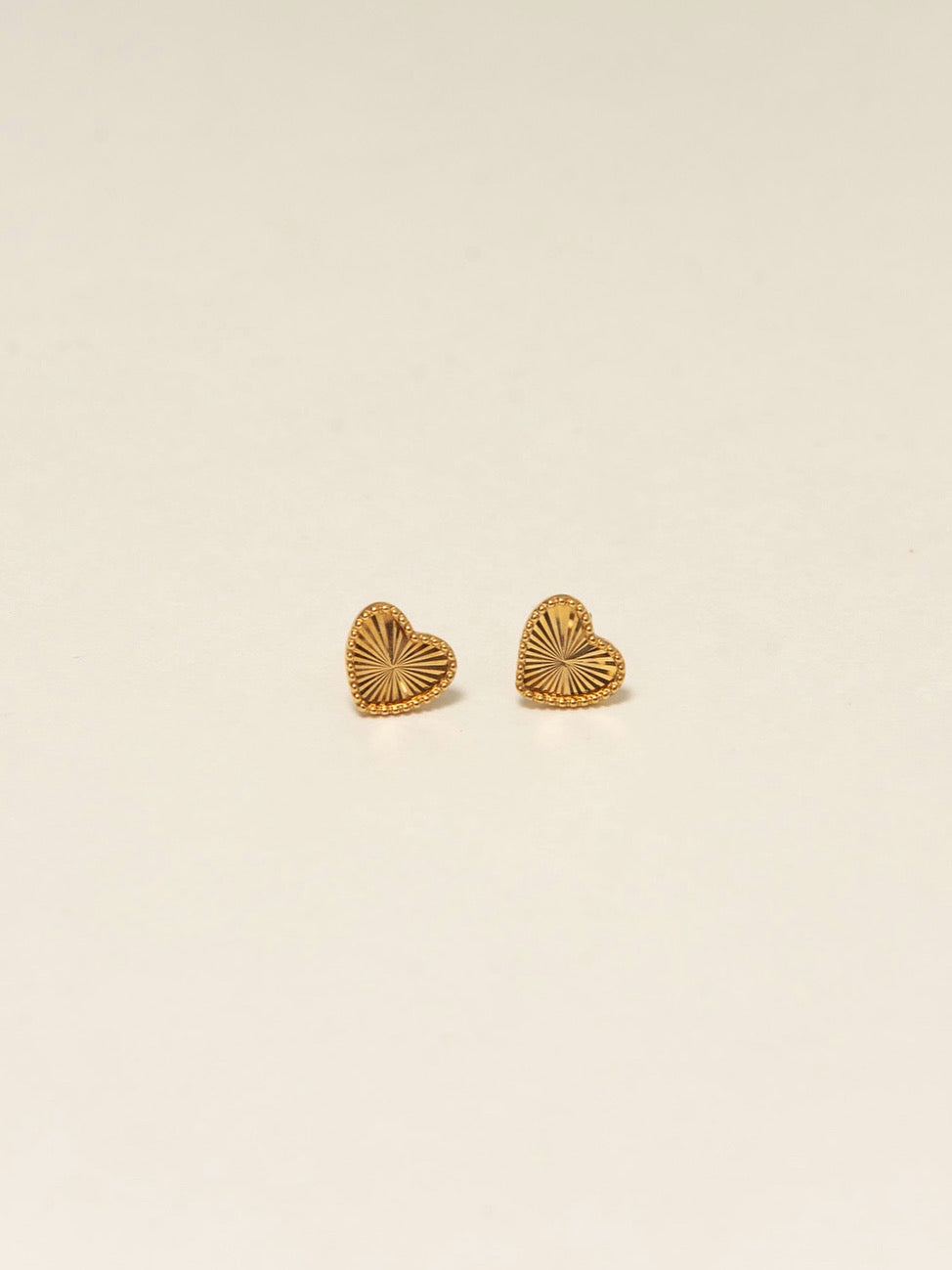 Sunburst Heart Studs