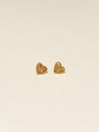 Sunburst Heart Studs